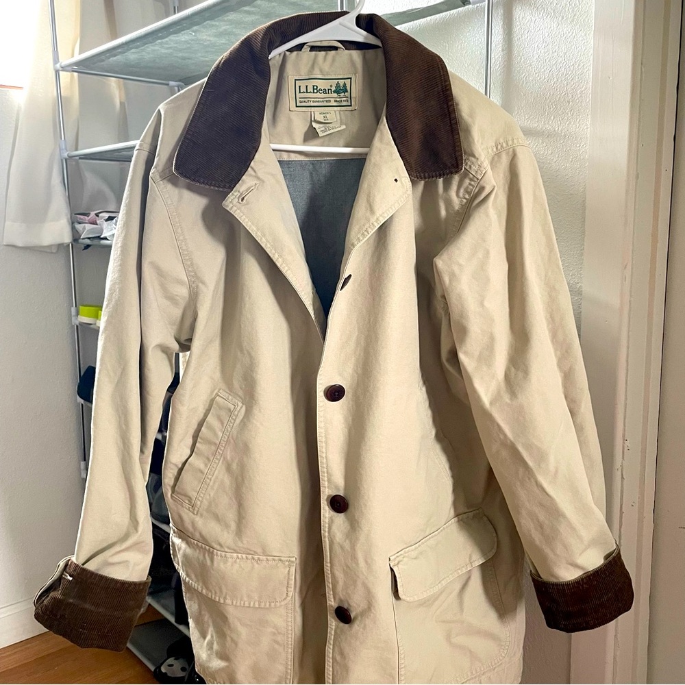 L.L. Bean - Beige Corduroy Coat